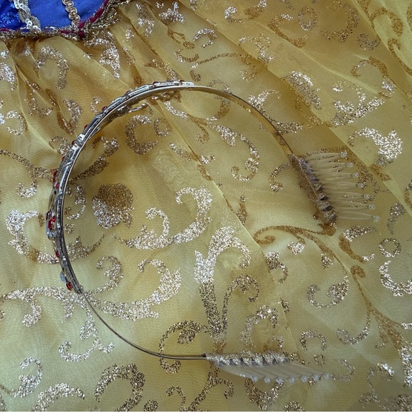 Disney Store Snow White Princess Dress Costume w/ Wand & Tiara *Like New - Picture 4 of 6